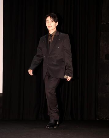 先行試写イベントに登場した超特急・森次政裕（撮影・石井剣太郎）