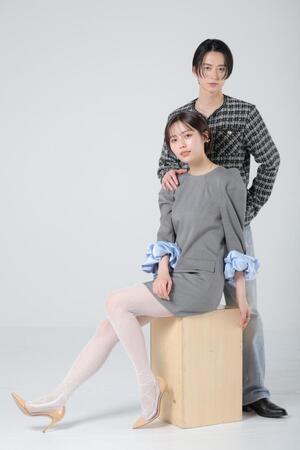 「ｓｈａｒｅ」にＷ主演する秋田汐梨（手前）と池田匡志（撮影・吉澤敬太）