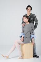 「ｓｈａｒｅ」にＷ主演する秋田汐梨（手前）と池田匡志（撮影・吉澤敬太）