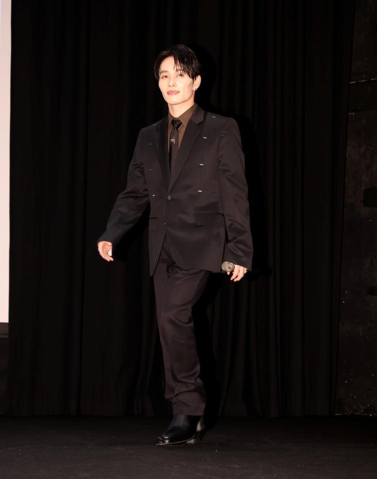 先行試写イベントに登場した超特急・森次政裕（撮影・石井剣太郎）