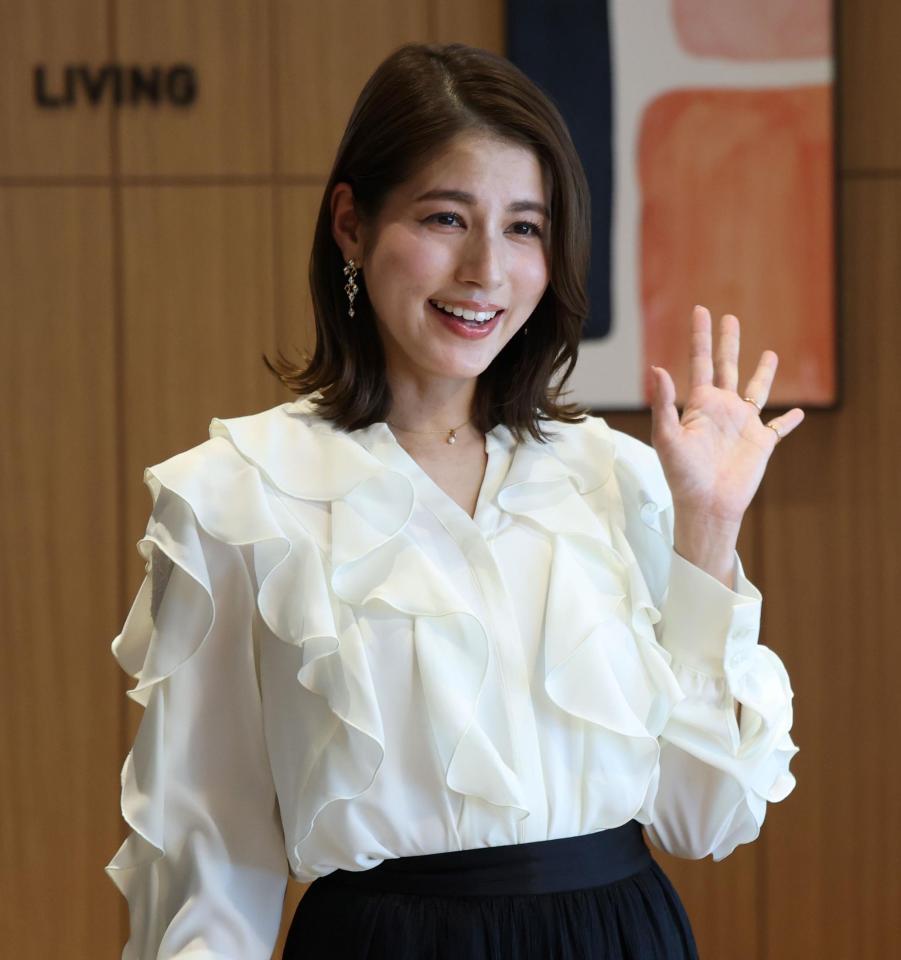 「アイ工務店新ＣＭ公開発表会」に登場した永島優美（撮影・伊藤笙子）