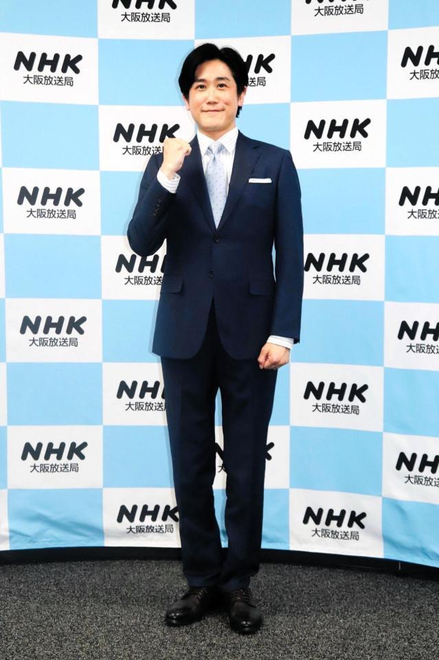 ＮＨＫ大阪放送局で行われた取材会に出席した二宮直輝アナウンサー
