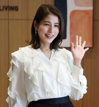 「アイ工務店新ＣＭ公開発表会」に登場した永島優美（撮影・伊藤笙子）