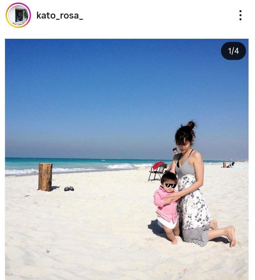 加藤ローサのインスタグラム＠ｋａｔｏ＿ｒｏｓａ＿（２３年６月２６日付）より