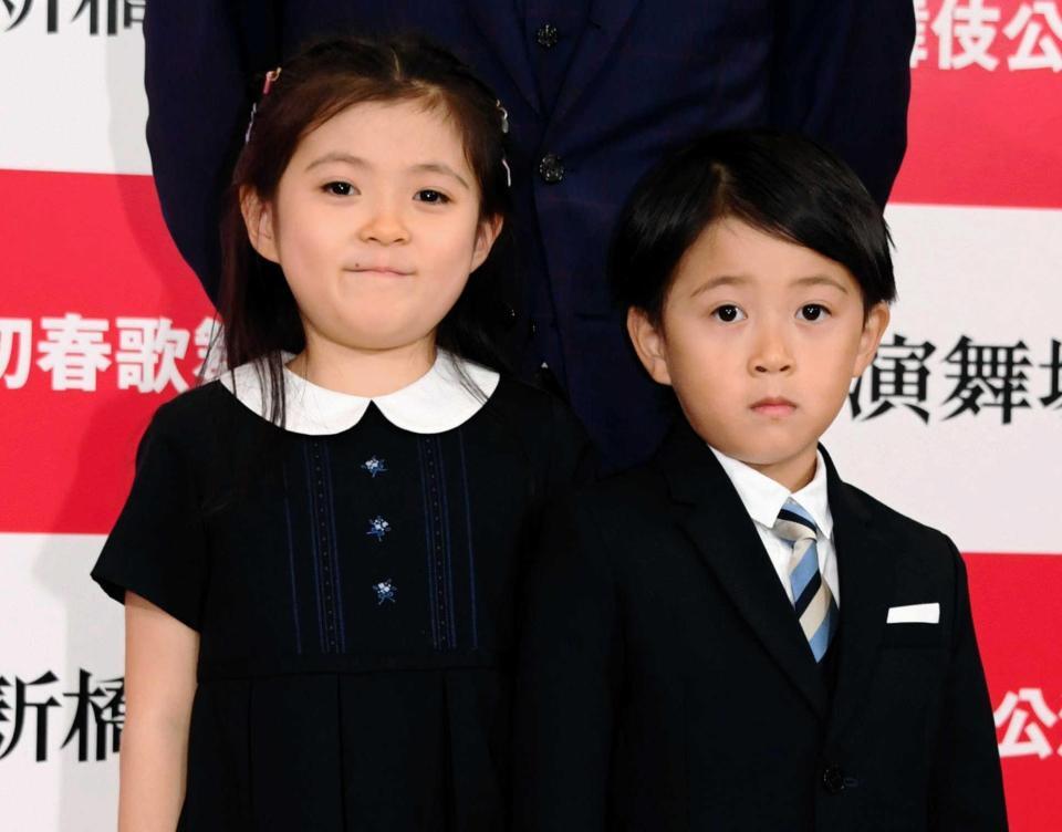 ２０１８年１１月、堀越麗禾と弟の勸玄（現在の市川新之助）