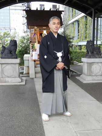 成功祈願を行った市川團十郎