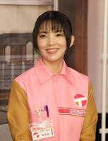 発表会に登場した田中麗奈（撮影・佐々木彰尚）