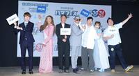 ハマフェスを盛り上げる（左から）高橋優斗、利重剛、Ｃｒｙｓｔａｌ　Ｋａｙ、横山剣、あべこうじ、高橋愛、はっしー（撮影・金田祐二）
