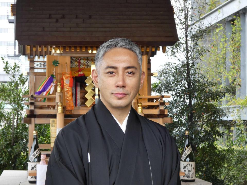 成功祈願を行った市川團十郎