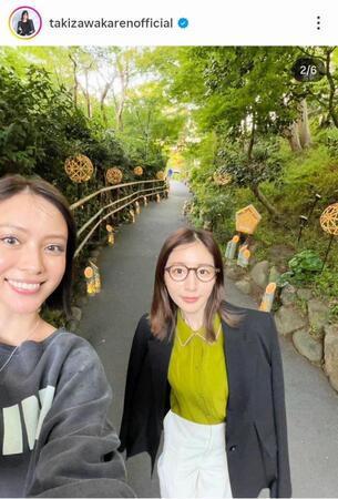 滝沢カレンのインスタグラム＠ｔａｋｉｚａｗａｋａｒｅｎｏｆｆｉｃｉａｌ（４月２２日付）より 