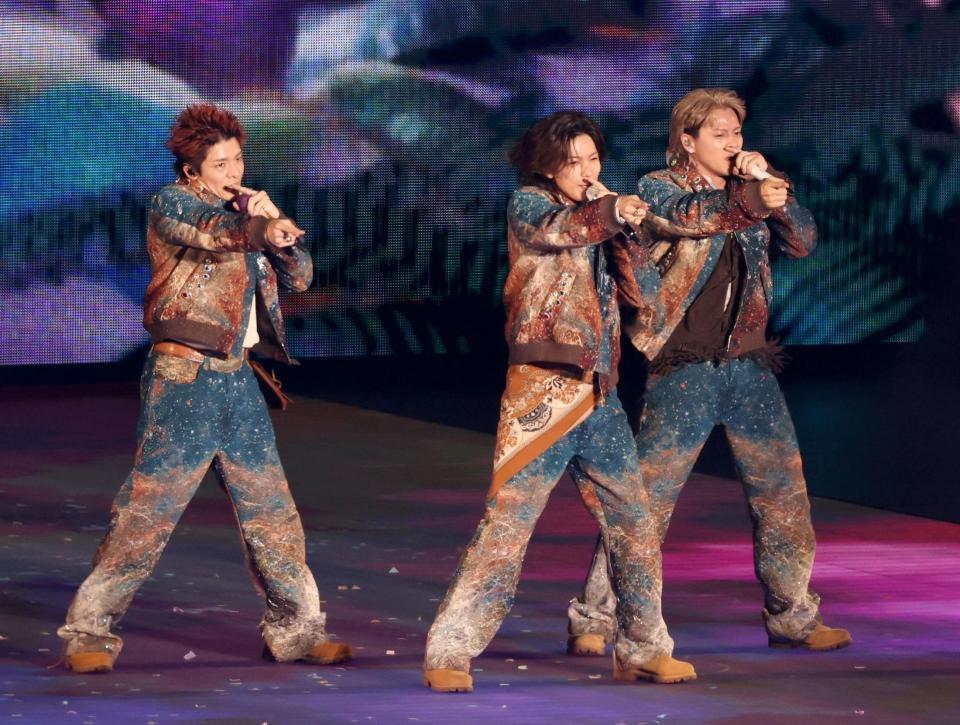 圧巻のパフォーマンスをするＮｕｍｂｅｒ＿ｉ（撮影・伊藤笙子）