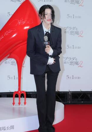 ２３日のイベントでほほ笑む三吉彩花（撮影・吉澤敬太）