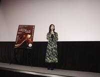 舞台あいさつに登壇する壇蜜＝東京・ＴＯＨＯシネマズ　シャンテ（撮影・西岡正）