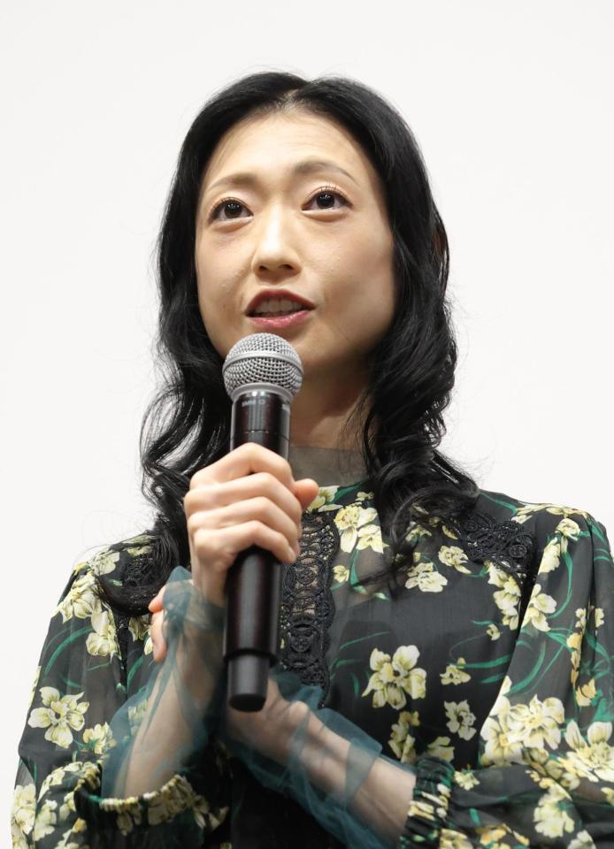 祖母との思い出について話す壇蜜＝東京・ＴＯＨＯシネマズ　シャンテ（撮影・西岡正）