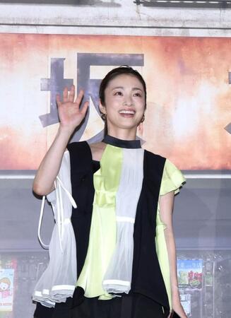 映画「ＳＡＫＡＭＯＴＯ　ＤＡＹＳ」初日舞台あいさつに登場した上戸彩（撮影・伊藤笙子）