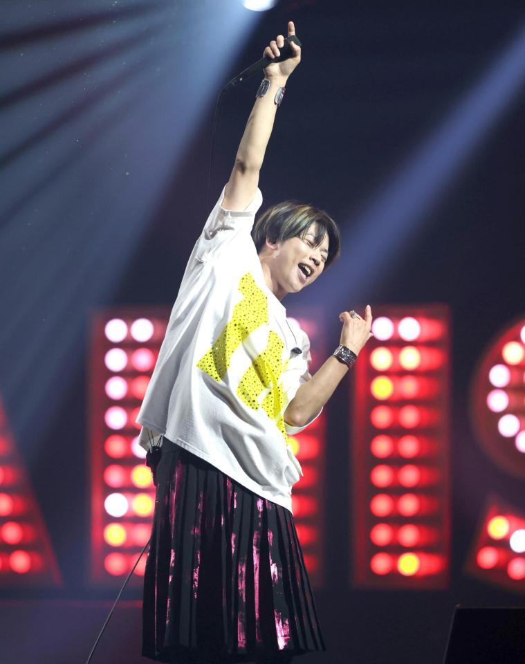 圧倒的な歌唱力で観客を魅了した増田貴久（撮影・伊藤笙子）