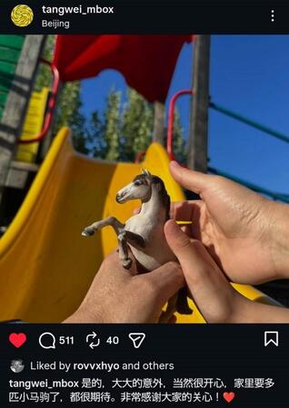 タン・ウェイの公式インスタグラム＠ｔａｎｇｗｅｉ＿ｍｂｏｘより