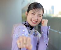 「リフレッシュは２年間続けているキックボクシング！」と語る井頭愛海（撮影・吉澤敬太）