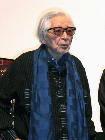 　撮影に応じる山田洋次監督