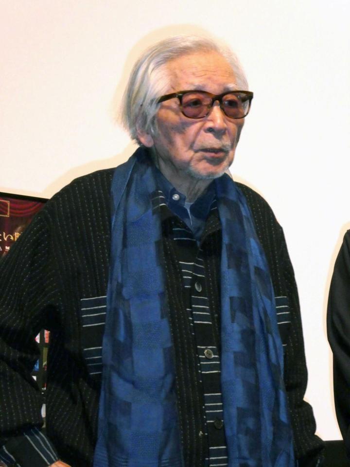 　撮影に応じる山田洋次監督