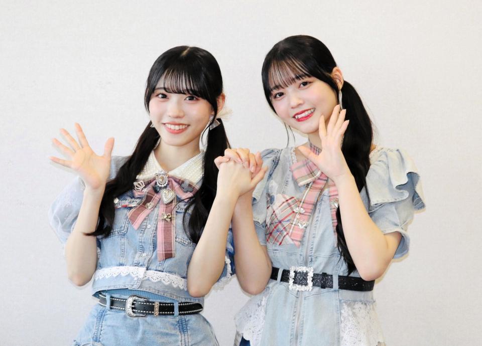 僕が見たかった青空の金澤亜美（左）、秋田莉杏