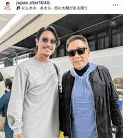永井大（左）と。錦野旦のインスタグラム＠ｊａｐａｎ．ｓｔａｒ１９４８より