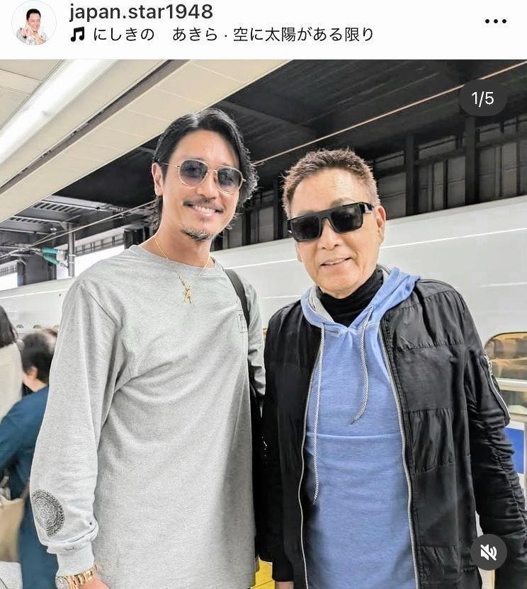 永井大（左）と。錦野旦のインスタグラム＠ｊａｐａｎ．ｓｔａｒ１９４８より