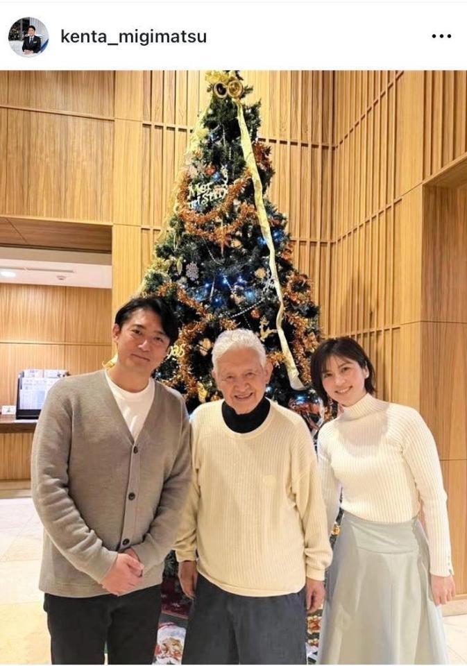 右松健太キャスターのインスタグラム（ｋｅｎｔａ＿ｍｉｇｉｍａｔｓｕ）より