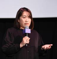 作品への思いを語る湊かなえ氏＝ＴＯＨＯシネマズ日比谷（撮影・園田高夫）