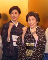 急性気管支炎から復帰した波乃久里子（右）と高島礼子