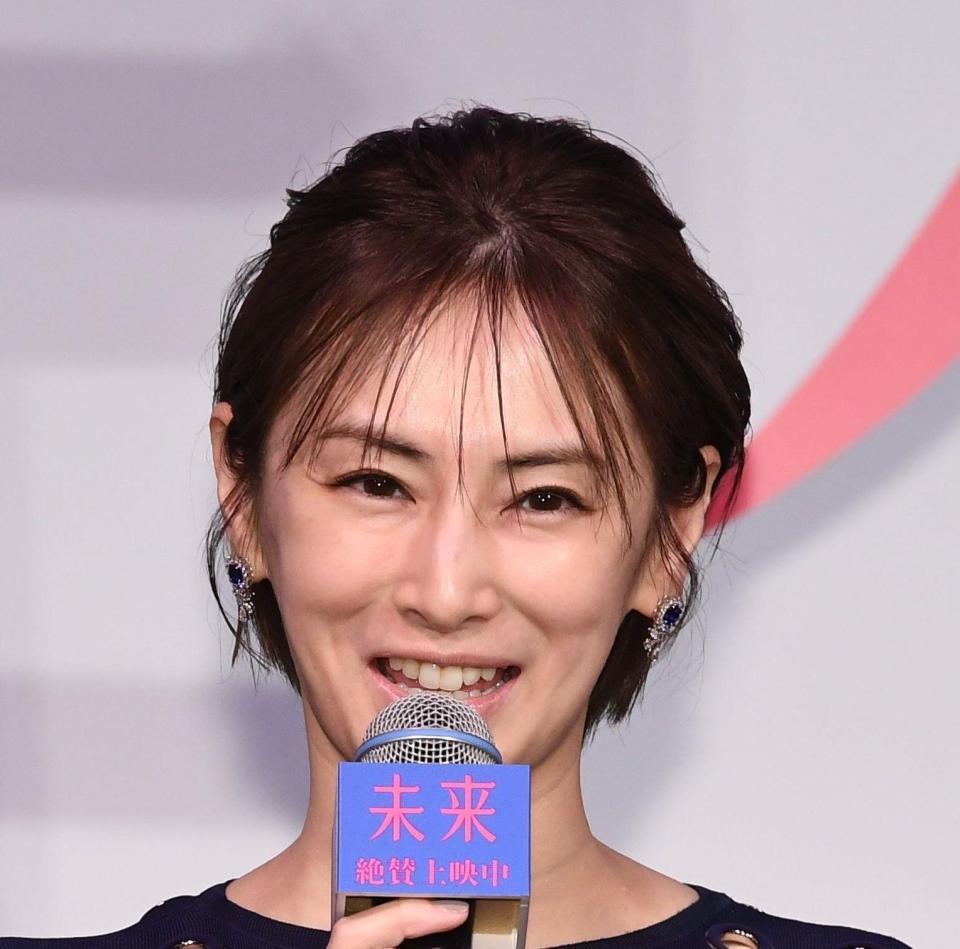 家族で過ごしたゴールデンウィークの思い出を話す北川景子＝ＴＯＨＯシネマズ日比谷（撮影・園田高夫）