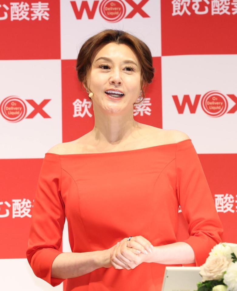 イベントに登場した藤原紀香（撮影・佐々木彰尚）