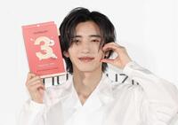 発表会に登場した道枝駿佑（撮影・佐々木彰尚）
