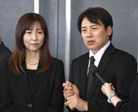 思い出を話すかとうれいこ（左）と池谷幸雄氏（撮影・佐々木彰尚）　