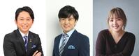 ダチョウ倶楽部４０周年感謝祭でＭＣを務める（左から）有吉弘行、劇団ひとり、野呂佳代