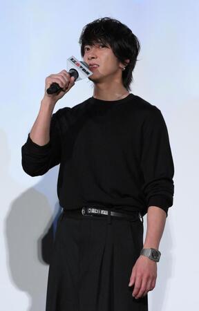 映画「正直不動産」初日舞台あいさつに登壇した山下智久（撮影・伊藤笙子）