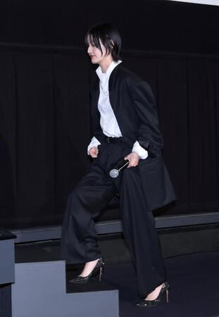 映画「祝山」完成披露舞台あいさつに登場した橋本愛（撮影・伊藤笙子）