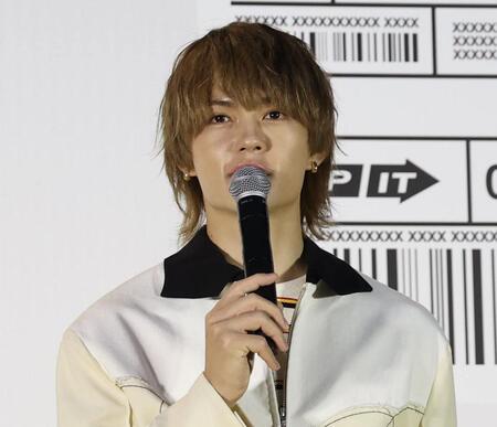 イベントに登場した佐野勇斗（撮影・佐々木彰尚）