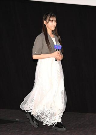 登壇する野澤しおり（撮影・堀内翔）