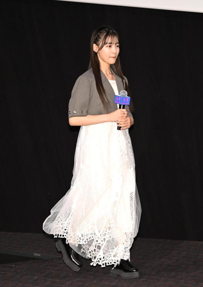 登壇する野澤しおり（撮影・堀内翔）