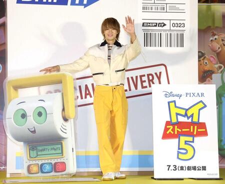 新キャラクターのスマーティー・パンツの声優を務める佐野勇斗（撮影・佐々木彰尚）