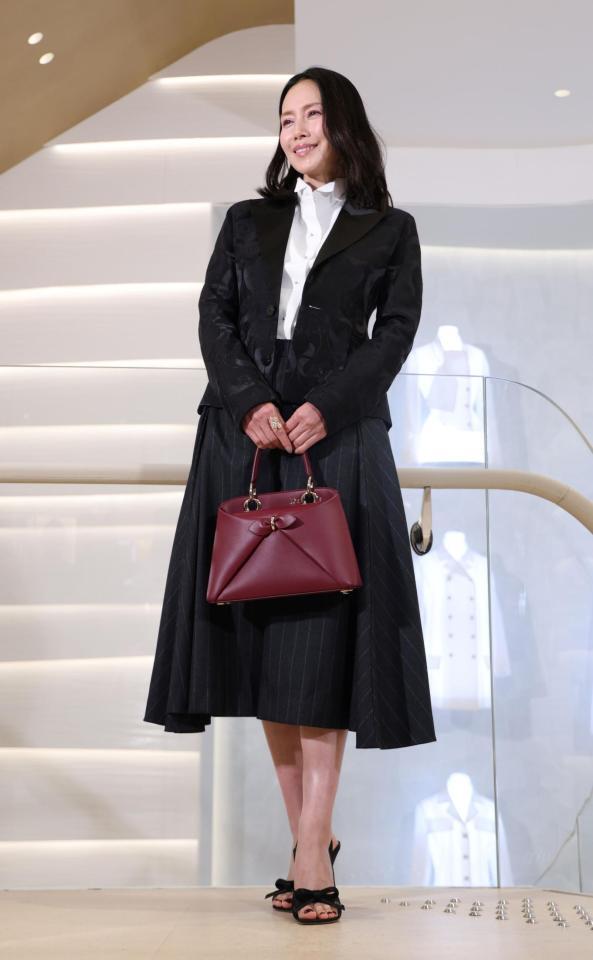 オープニングイベントに登場した中谷美紀（撮影・中田匡峻）