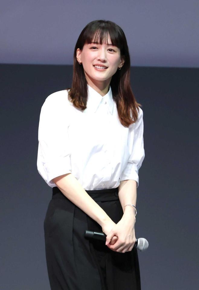 　ブランドアンバサダーに任命された綾瀬はるか（撮影・金田祐二）