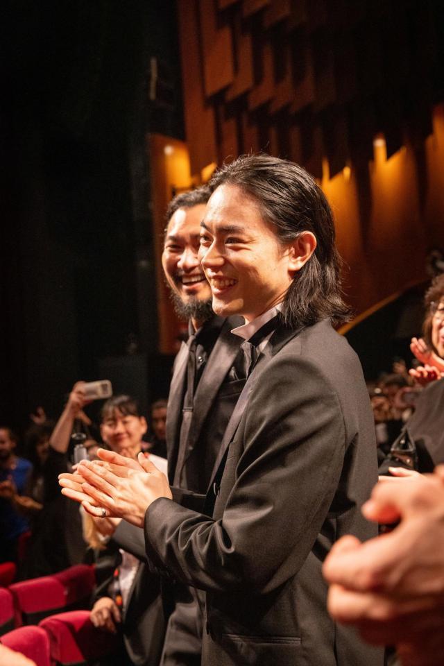 カンヌ国際映画祭に出席した菅田将暉（中央手前）、青木崇高（中央奥）ⓒＫａｚｕｋｏ　Ｗａｋａｙａｍａ