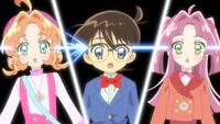５月３１日放送「名探偵プリキュア！」の場面写真©青山剛昌／小学館・読売テレビ・ＴＭＳ　１９９６　©ＡＢＣ-Ａ・東映アニメーション  