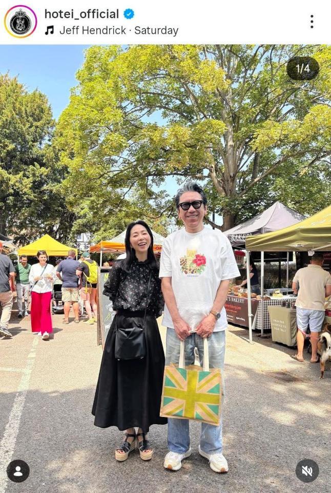 ロンドンのマーケットで。布袋寅泰のインスタグラム＠ｈｏｔｅｉ＿ｏｆｆｉｃｉａｌより 