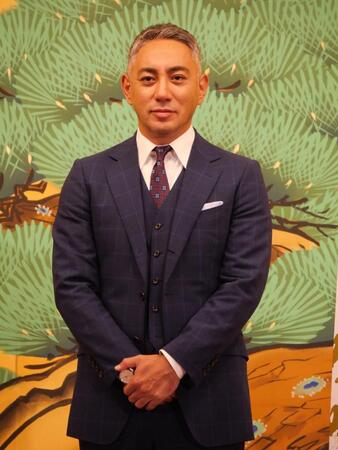 取材会に登場した市川團十郎