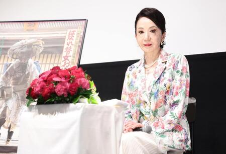 夫・故篠田正浩監督について語った岩下志麻＝Ｂｕｎｋａｍｕｒａル・シネマ渋谷宮下（撮影・金田祐二）