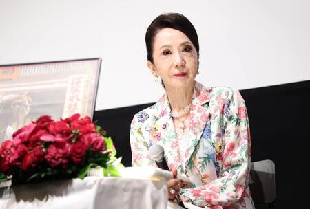 夫・故篠田正浩監督について語った岩下志麻＝Ｂｕｎｋａｍｕｒａル・シネマ渋谷宮下（撮影・金田祐二）