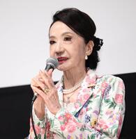 夫・故篠田正浩監督について語った岩下志麻＝Ｂｕｎｋａｍｕｒａル・シネマ渋谷宮下（撮影・金田祐二）
